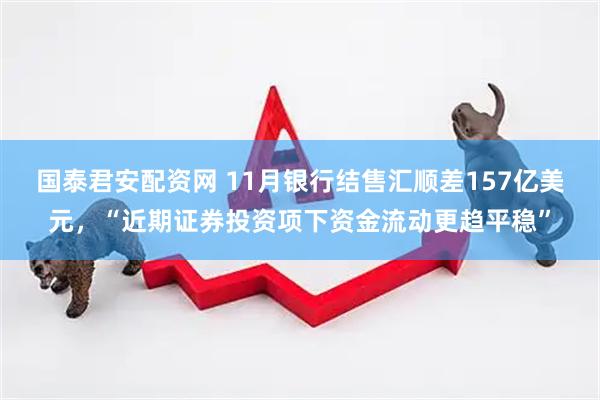国泰君安配资网 11月银行结售汇顺差157亿美元，“近期证券投资项下资金流动更趋平稳”