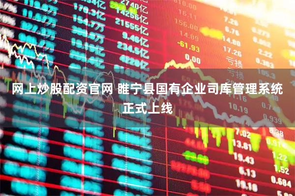 网上炒股配资官网 睢宁县国有企业司库管理系统正式上线